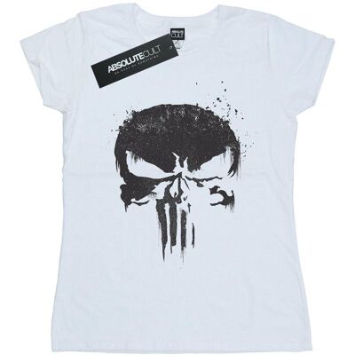 Marvel Damska Bawełniana Koszulka Z Logo Czaszki The Punisher TV (S (52-55 Cm) / Ciepły Biały) Marvel Damska Bawełniana Koszulka Z Logo Czaszki The Punisher TV (S (52-55 Cm) / Ciepły Biały)