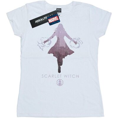 Marvel Damska Bawełniana Koszulka Z Sylwetką Szkarłatnej Czarownicy (XL 8,5-9 / Ciepły Biały) Marvel Damska Bawełniana Koszulka Z Sylwetką Szkarłatnej Czarownicy (XL 8,5-9 / Ciepły Biały)