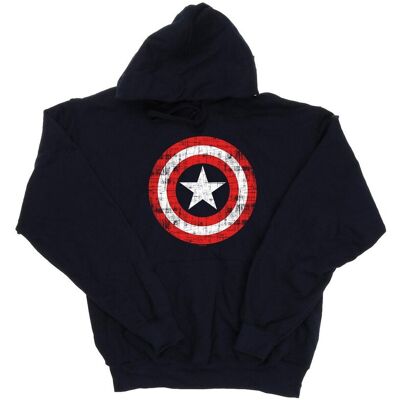 Marvel Damska Bluza Z Kapturem Avengers Captain America Scratched Shield (S (52-55 Cm) / Granatowy) Marvel Damska Bluza Z Kapturem Avengers Captain America Scratched Shield (S (52-55 Cm) / Granatowy)