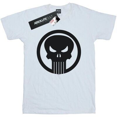Marvel Damska / Damska Bawełniana Koszulka Chłopięca The Punisher Skull Circle (S (52-55 Cm) / Ciepły Biały) Marvel Damska / Damska Bawełniana Koszulka Chłopięca The Punisher Skull Circle (S (52-55 Cm) / Ciepły Biały)