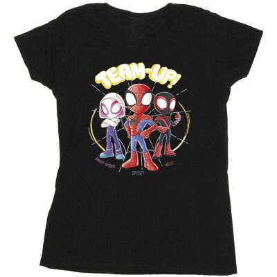 Marvel Damska / Damska Koszulka Z Bawełny Ze Szkicem Spidey I Jego Niesamowici Przyjaciele (XXL (193cm) / Czarny) Marvel Damska / Damska Koszulka Z Bawełny Ze Szkicem Spidey I Jego Niesamowici Przyjaciele (XXL (193cm) / Czarny)