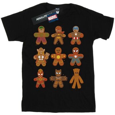 Marvel Koszulka Damska / Damska Avengers Christmas Gingerbread Cotton Boyfriend T-Shirt (S (52-55 Cm) / Czarny) Marvel Koszulka Damska / Damska Avengers Christmas Gingerbread Cotton Boyfriend T-Shirt (S (52-55 Cm) / Czarny)