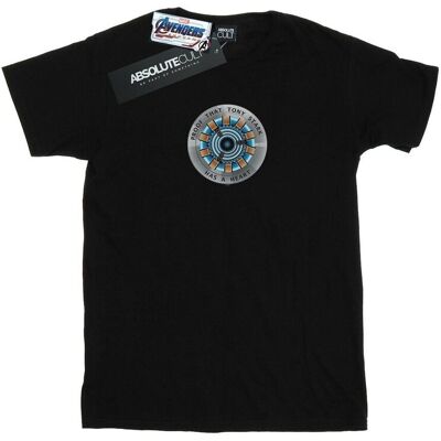 Marvel Koszulka Damska / Damska Avengers Endgame Tony Stark Heart Cotton Boyfriend T-Shirt (L / Czarny) Marvel Koszulka Damska / Damska Avengers Endgame Tony Stark Heart Cotton Boyfriend T-Shirt (L / Czarny)