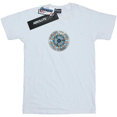 Marvel Koszulka Damska / Damska Avengers Endgame Tony Stark Heart Cotton Boyfriend T-Shirt (XXXXS / Ciepły Biały) Marvel Koszulka Damska / Damska Avengers Endgame Tony Stark Heart Cotton Boyfriend T-Shirt (XXXXS / Ciepły Biały)