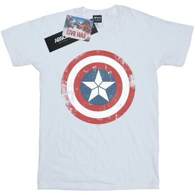 Marvel Koszulka Damska / Damska Captain America Civil War Distressed Shield Cotton Boyfriend T-Shirt (S (52-55 Cm) / Ciepły Biały) Marvel Koszulka Damska / Damska Captain America Civil War Distressed Shield Cotton Boyfriend T-Shirt (S (52-55 Cm) / Ciepły Biały)