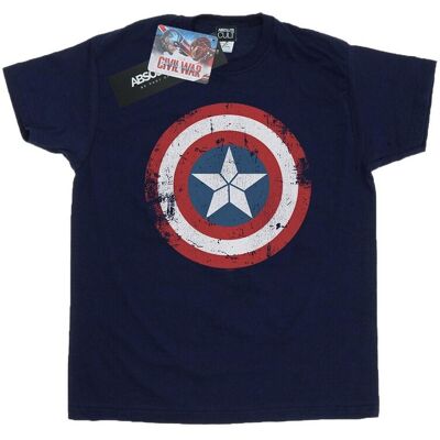 Marvel Koszulka Damska / Damska Captain America Civil War Distressed Shield Cotton Boyfriend T-Shirt (S (52-55 Cm) / Granatowy) Marvel Koszulka Damska / Damska Captain America Civil War Distressed Shield Cotton Boyfriend T-Shirt (S (52-55 Cm) / Granatowy)
