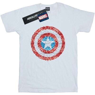 Koszulka Marvel Kapitan Ameryka Pixelowana Tarcza - Casual Marvel Odzież Koszulka Marvel Kapitan Ameryka Pixelowana Tarcza - Casual Marvel Odzież