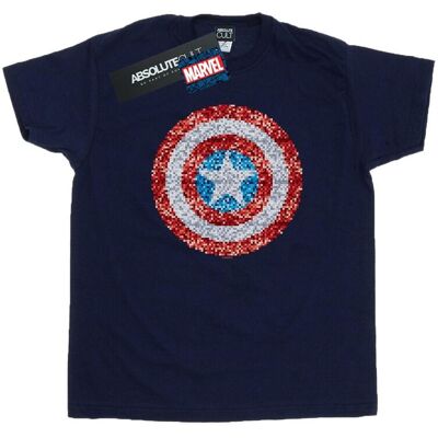 Marvel Koszulka Damska / Damska Captain America Pixelated Shield Cotton Boyfriend T-Shirt (S (52-55 Cm) / Granatowy) Marvel Koszulka Damska / Damska Captain America Pixelated Shield Cotton Boyfriend T-Shirt (S (52-55 Cm) / Granatowy)