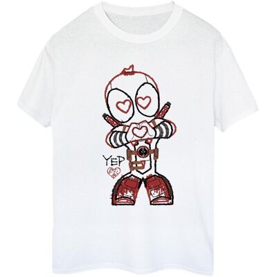 Marvel Koszulka Damska / Damska Deadpool Love Beam Line Cotton Boyfriend T-Shirt (S (52-55 Cm) / Ciepły Biały) Marvel Koszulka Damska / Damska Deadpool Love Beam Line Cotton Boyfriend T-Shirt (S (52-55 Cm) / Ciepły Biały)