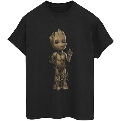 Marvel Koszulka Damska / Damska I Am Groot Wave Pose Cotton Boyfriend T-Shirt (3XL / Czarny) Marvel Koszulka Damska / Damska I Am Groot Wave Pose Cotton Boyfriend T-Shirt (3XL / Czarny)
