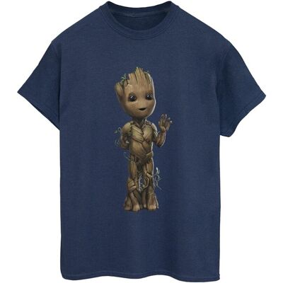 Marvel Koszulka Damska / Damska I Am Groot Wave Pose Cotton Boyfriend T-Shirt (S (52-55 Cm) / Granatowy) Marvel Koszulka Damska / Damska I Am Groot Wave Pose Cotton Boyfriend T-Shirt (S (52-55 Cm) / Granatowy)