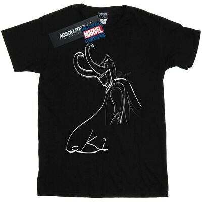 Marvel Koszulka Damska / Damska Loki Lines Cotton Boyfriend T-Shirt (S (52-55 Cm) / Czarny) Marvel Koszulka Damska / Damska Loki Lines Cotton Boyfriend T-Shirt (S (52-55 Cm) / Czarny)