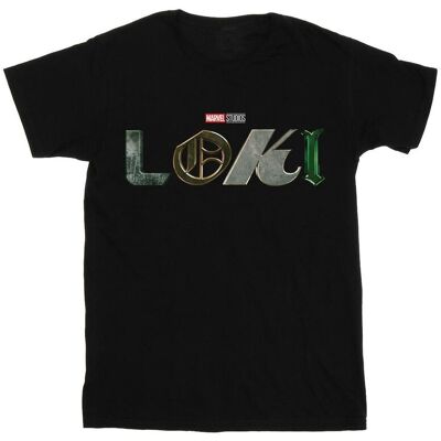Marvel Koszulka Damska / Damska Loki Logo Cotton Boyfriend T-Shirt (M / Czarny) Marvel Koszulka Damska / Damska Loki Logo Cotton Boyfriend T-Shirt (M / Czarny)