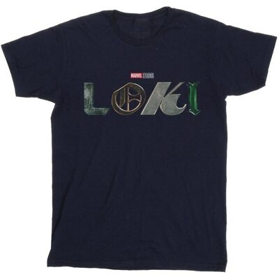 Marvel Koszulka Damska / Damska Loki Logo Cotton Boyfriend T-Shirt (S (52-55 Cm) / Granatowy) Marvel Koszulka Damska / Damska Loki Logo Cotton Boyfriend T-Shirt (S (52-55 Cm) / Granatowy)