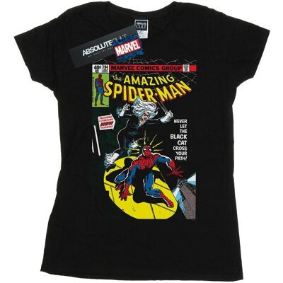 Marvel Koszulka Damska / Damska Spider-Man Black Cat Cover Cotton T-Shirt (S (52-55 Cm) / Czarny) Marvel Koszulka Damska / Damska Spider-Man Black Cat Cover Cotton T-Shirt (S (52-55 Cm) / Czarny)