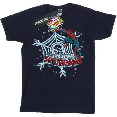 Marvel Koszulka Damska / Damska Spider-Man Christmas Cotton Boyfriend T-Shirt (XXXXS / Granatowy) Marvel Koszulka Damska / Damska Spider-Man Christmas Cotton Boyfriend T-Shirt (XXXXS / Granatowy)