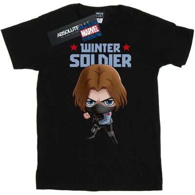 Marvel Koszulka Damska / Damska Winter Soldier Bucky Toon Cotton Boyfriend T-Shirt (L / Czarny) Marvel Koszulka Damska / Damska Winter Soldier Bucky Toon Cotton Boyfriend T-Shirt (L / Czarny)