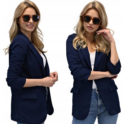 Inny producent MARYNARKA damska Żakiet Granatowa Elegancka 3XL/46 Inny producent MARYNARKA damska Żakiet Granatowa Elegancka 3XL/46