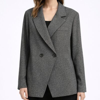 Inny producent Marynarka Damska Żakiet Klasyczny Elegancki Dwurzędowy Szary EDAN M Inny producent Marynarka Damska Żakiet Klasyczny Elegancki Dwurzędowy Szary EDAN M
