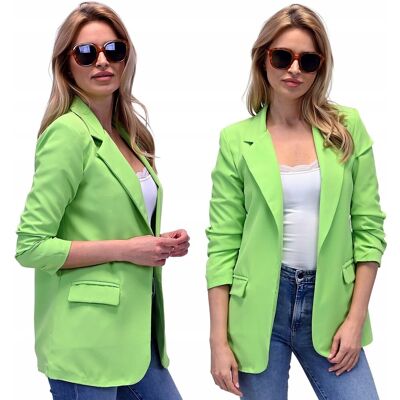 inna (Inny) MARYNARKA damska Żakiet NARZUTKA Limonka - XL/42 inna (Inny) MARYNARKA damska Żakiet NARZUTKA Limonka - XL/42