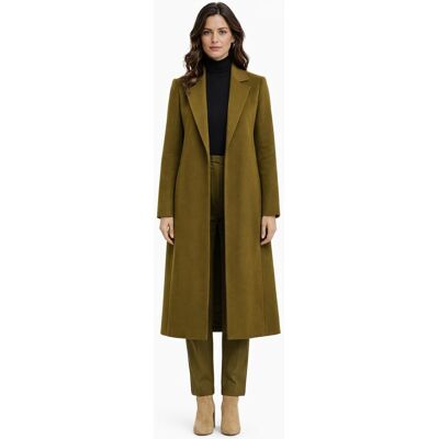 MAX&Co. MAX&CO; KLASYCZNY PŁASZCZ Z WEŁNY Z PASKIEM KHAKI DO KOLAN 36 I3A MAX&Co. MAX&CO; KLASYCZNY PŁASZCZ Z WEŁNY Z PASKIEM KHAKI DO KOLAN 36 I3A