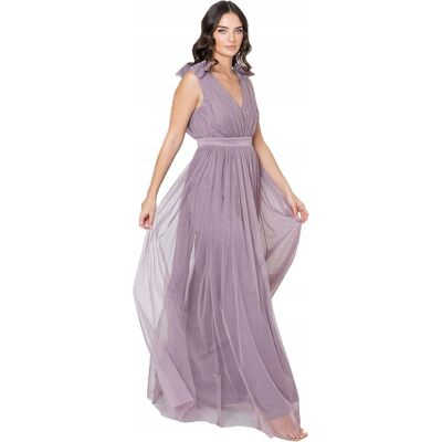 Inny producent MAYA DELUXE FIOLETOWA SUKNIA WIECZOROWA Z FALBANKAMI NA RAMIONACH 48 7AA Inny producent MAYA DELUXE FIOLETOWA SUKNIA WIECZOROWA Z FALBANKAMI NA RAMIONACH 48 7AA