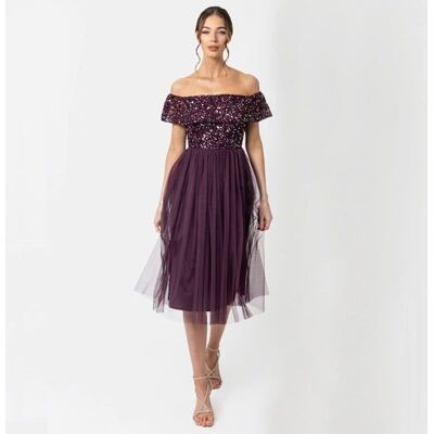 Inny producent MAYA DELUXE PLUS SIZE FIOLETOWA SUKNIA MAXI Z CEKINOWYM DEKOLTEM 54 7AA Inny producent MAYA DELUXE PLUS SIZE FIOLETOWA SUKNIA MAXI Z CEKINOWYM DEKOLTEM 54 7AA
