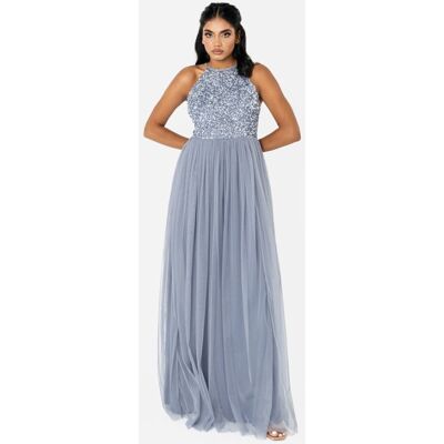 Inny producent Maya Deluxe Sukienka Koktajlowa Niebieska Maxi 34 Jgl Inny producent Maya Deluxe Sukienka Koktajlowa Niebieska Maxi 34 Jgl