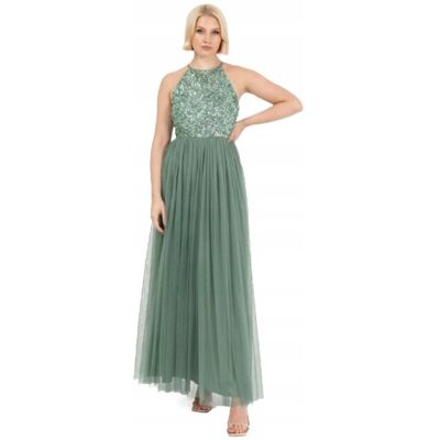 Inny producent MAYA DELUXE SUKIENKA MAXI ZIELONA ZDOBIONA NA ZAMEK 42 6BA Inny producent MAYA DELUXE SUKIENKA MAXI ZIELONA ZDOBIONA NA ZAMEK 42 6BA