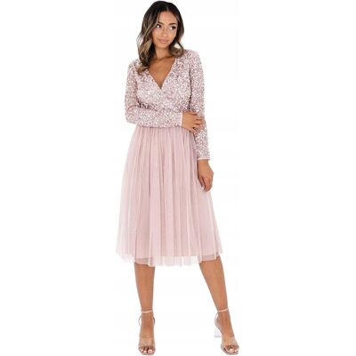 Inny producent MAYA DELUXE SUKIENKA Z DŁUGIM RĘKAWEM RÓŻOWA CEKINY 34 1J9A Inny producent MAYA DELUXE SUKIENKA Z DŁUGIM RĘKAWEM RÓŻOWA CEKINY 34 1J9A