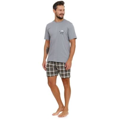 Męska piżama ze spodenkami w kratkę Doctor Nap-XL Męska piżama ze spodenkami w kratkę Doctor Nap-XL
