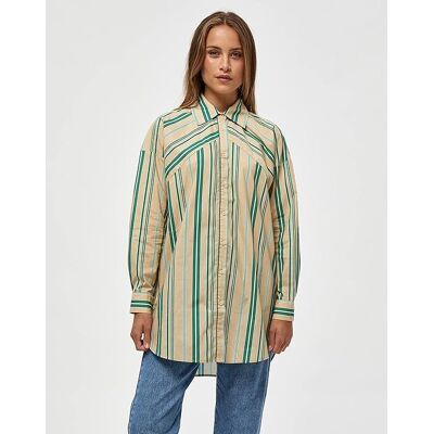 Inny producent MINUS KOSZULA OVERSIZE W PASKI Z KOŁNIERZYKIEM WIELOKOLOROWA 34 6FA Inny producent MINUS KOSZULA OVERSIZE W PASKI Z KOŁNIERZYKIEM WIELOKOLOROWA 34 6FA