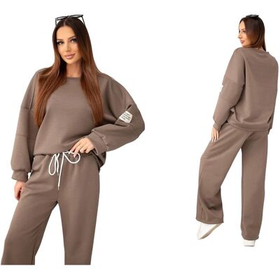 Kesi Mocca komplet damski masełko bluza i spodnie Kesi Mocca komplet damski masełko bluza i spodnie
