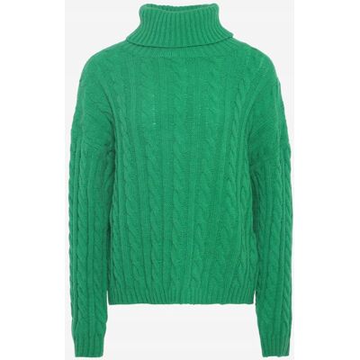 Inny producent Mymo Sweter Damski Zielony z Golfem Casual M/l Jhd Inny producent Mymo Sweter Damski Zielony z Golfem Casual M/l Jhd