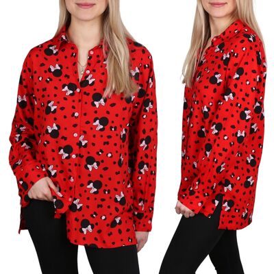 sarcia.eu Myszka Minnie DISNEY Czerwona koszula damska z długimi rękawami 100% WISKOZA S sarcia.eu Myszka Minnie DISNEY Czerwona koszula damska z długimi rękawami 100% WISKOZA S