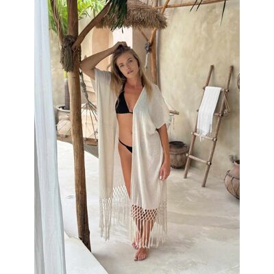 BALI BALI Narzutka Boho z Konopi Ekologiczna Tunika Plażowa Chusta Tworzona Ręcznie FRINGE BALI BALI Narzutka Boho z Konopi Ekologiczna Tunika Plażowa Chusta Tworzona Ręcznie FRINGE