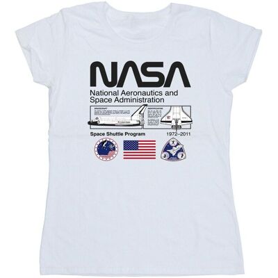 NASA Damska Bawełniana Koszulka Space Admin (S (52-55 Cm) / Ciepły Biały) NASA Damska Bawełniana Koszulka Space Admin (S (52-55 Cm) / Ciepły Biały)