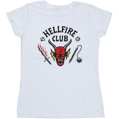 Netflix Damska Bawełniana Koszulka Stranger Things Hellfire Club (L / Ciepły Biały) Netflix Damska Bawełniana Koszulka Stranger Things Hellfire Club (L / Ciepły Biały)