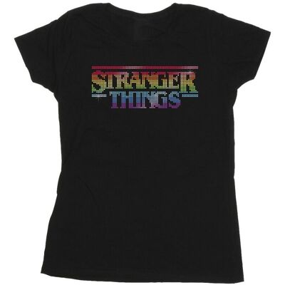Netflix Koszulka Damska / Damska Stranger Things Rainbow Dot Logo Cotton T-Shirt (XL 8,5-9 / Czarny) Netflix Koszulka Damska / Damska Stranger Things Rainbow Dot Logo Cotton T-Shirt (XL 8,5-9 / Czarny)