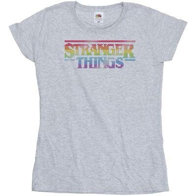 Netflix Koszulka Damska / Damska Stranger Things Rainbow Dot Logo Cotton T-Shirt (XL 8,5-9 / Jasnoszary) Netflix Koszulka Damska / Damska Stranger Things Rainbow Dot Logo Cotton T-Shirt (XL 8,5-9 / Jasnoszary)