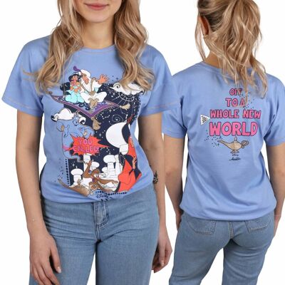 Niebieska koszulka, t-shirt z krótkim rękawem Aladyn DISNEY S Niebieska koszulka, t-shirt z krótkim rękawem Aladyn DISNEY S