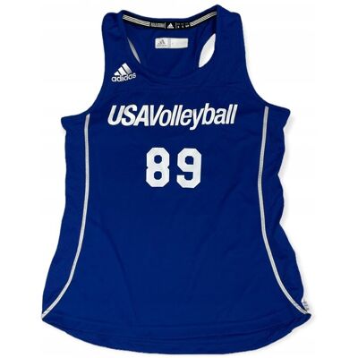 Niebieski top damski 89 ADIDAS USA VOLLEYBALL S Niebieski top damski 89 ADIDAS USA VOLLEYBALL S