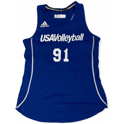 Niebieski top damski 91 ADIDAS USA VOLLEYBALL S Niebieski top damski 91 ADIDAS USA VOLLEYBALL S