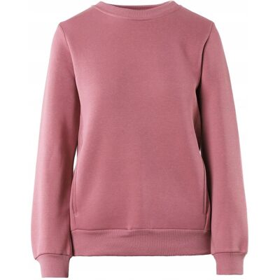 Ocieplana Bluza Damska Bez Kaptura Z Kieszeniami Gładka Ciepła Moraj L Ocieplana Bluza Damska Bez Kaptura Z Kieszeniami Gładka Ciepła Moraj L