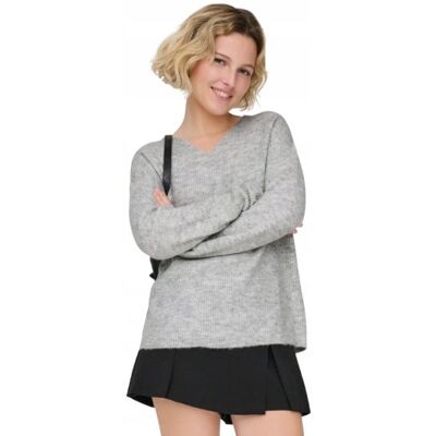 ONLY CAMILLA SWETER SZARY DAMSKI WKŁADANY PRZEZ GŁOWĘ M J9A ONLY CAMILLA SWETER SZARY DAMSKI WKŁADANY PRZEZ GŁOWĘ M J9A