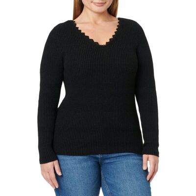 Inny producent ONLY CZARNY SWETER DAMSKI Z OZDOBNĄ KORONKĄ PRZY DEKOLCIE S 17BA Inny producent ONLY CZARNY SWETER DAMSKI Z OZDOBNĄ KORONKĄ PRZY DEKOLCIE S 17BA