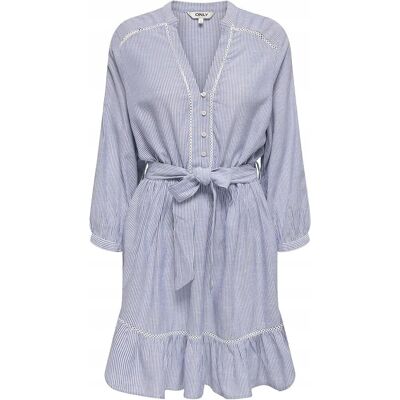 ONLY SUKIENKA MINI W PASKI Z WIĄZANIEM I FALBANĄ PLUS SIZE 3XL 1KWA ONLY SUKIENKA MINI W PASKI Z WIĄZANIEM I FALBANĄ PLUS SIZE 3XL 1KWA