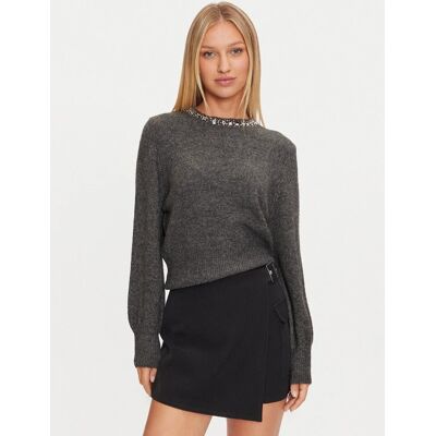 Inny producent ONLY SZARY DOPASOWANY SWETER Z PUFIASTYMI RĘKAWAMI L 7AA Inny producent ONLY SZARY DOPASOWANY SWETER Z PUFIASTYMI RĘKAWAMI L 7AA