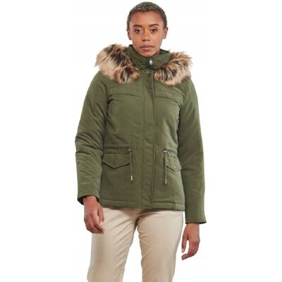 Inny producent ONLY ZIMOWA KURTKA PARKA KHAKI Z FUTERKIEM NA KAPTURZE S J9A Inny producent ONLY ZIMOWA KURTKA PARKA KHAKI Z FUTERKIEM NA KAPTURZE S J9A