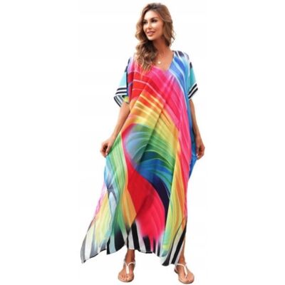 Inny producent Pareo Tęczowe Rainbow Długa Narzuta Na Strój Maxi Inny producent Pareo Tęczowe Rainbow Długa Narzuta Na Strój Maxi